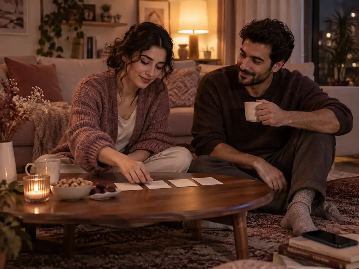 بازی با پارتنر در یک شب دونفره شاد و رقابتی در خانه
