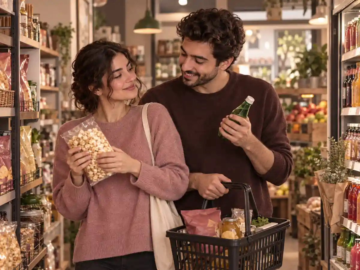 ایده دیت کم خرج با انتخاب چند خوراکی و نوشیدنی در یک فروشگاه محلی